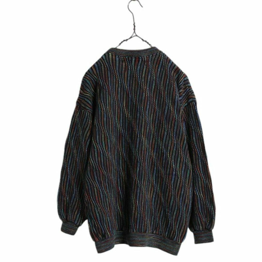 90s カナダ製 TUNDRA 3D 立体編み コットン ニット セーター メンズ M