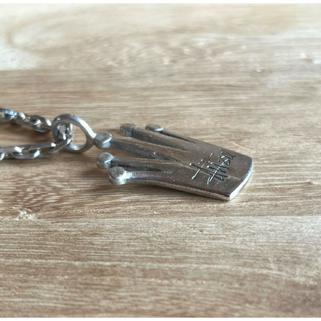 STUSSY - STUSSYステューシー クラウン ネックレス 純正チェーンと925