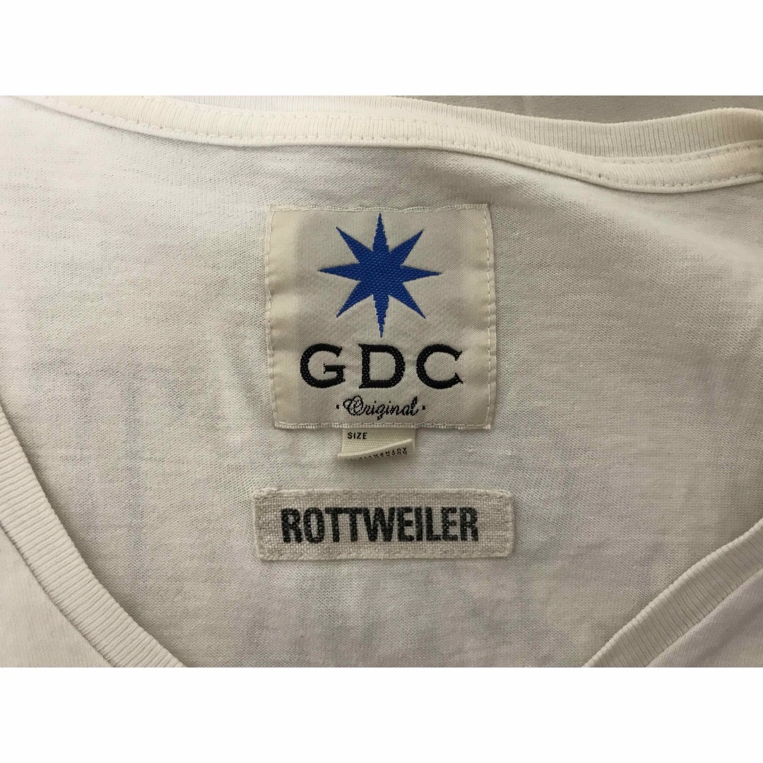 GDC - 本物ジーディーシーGDCロットワイラーROTTWEILER半袖Tシャツ白M