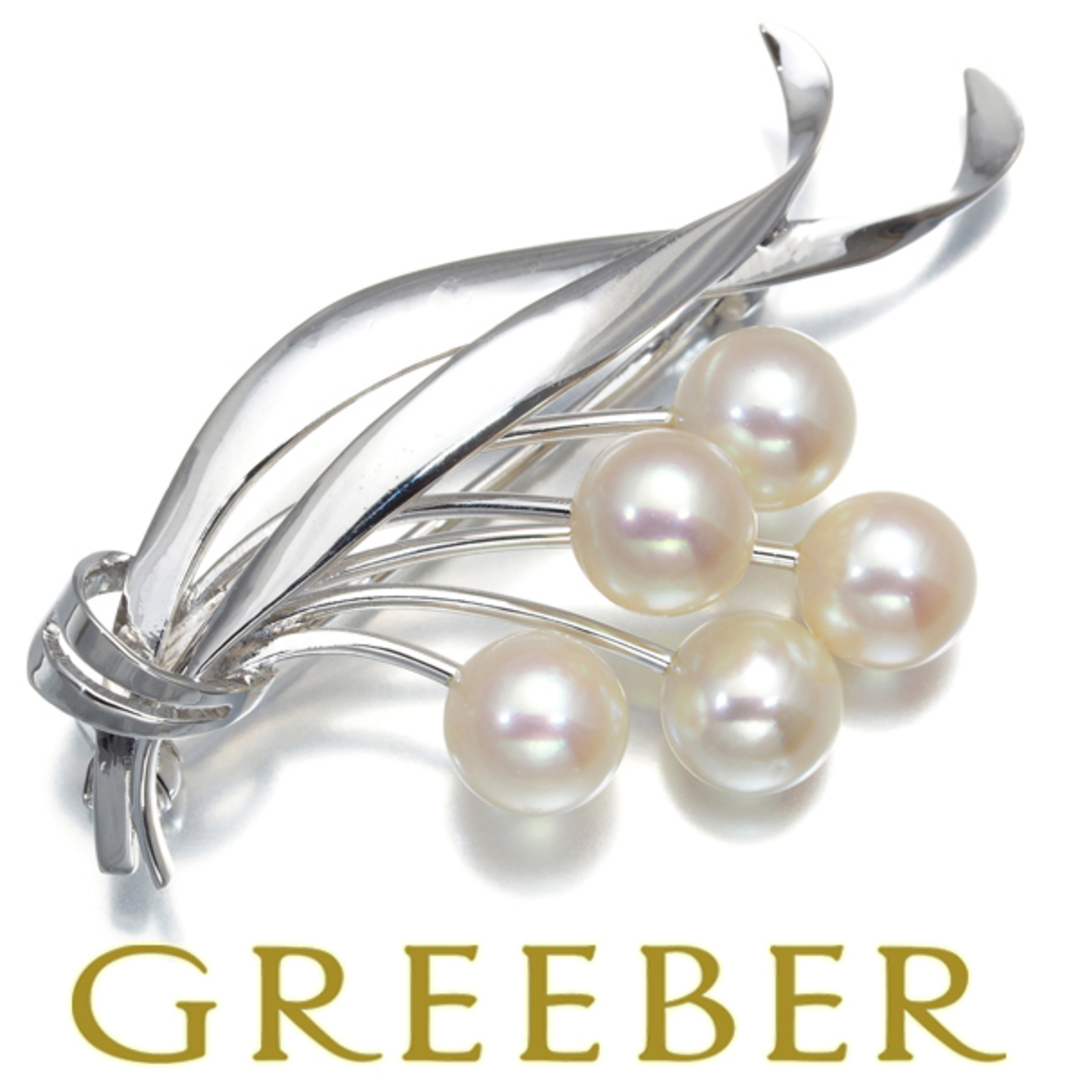 MIKIMOTO - ミキモト ブローチ パール 真珠 6.5-6.8mm シルバー の通販