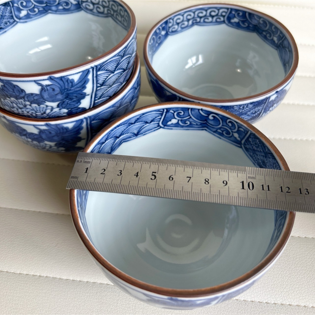 有田焼 - 有田焼 仁彩窯 染付祥瑞 丼ぶり揃 4客セット どんぶり 深鉢