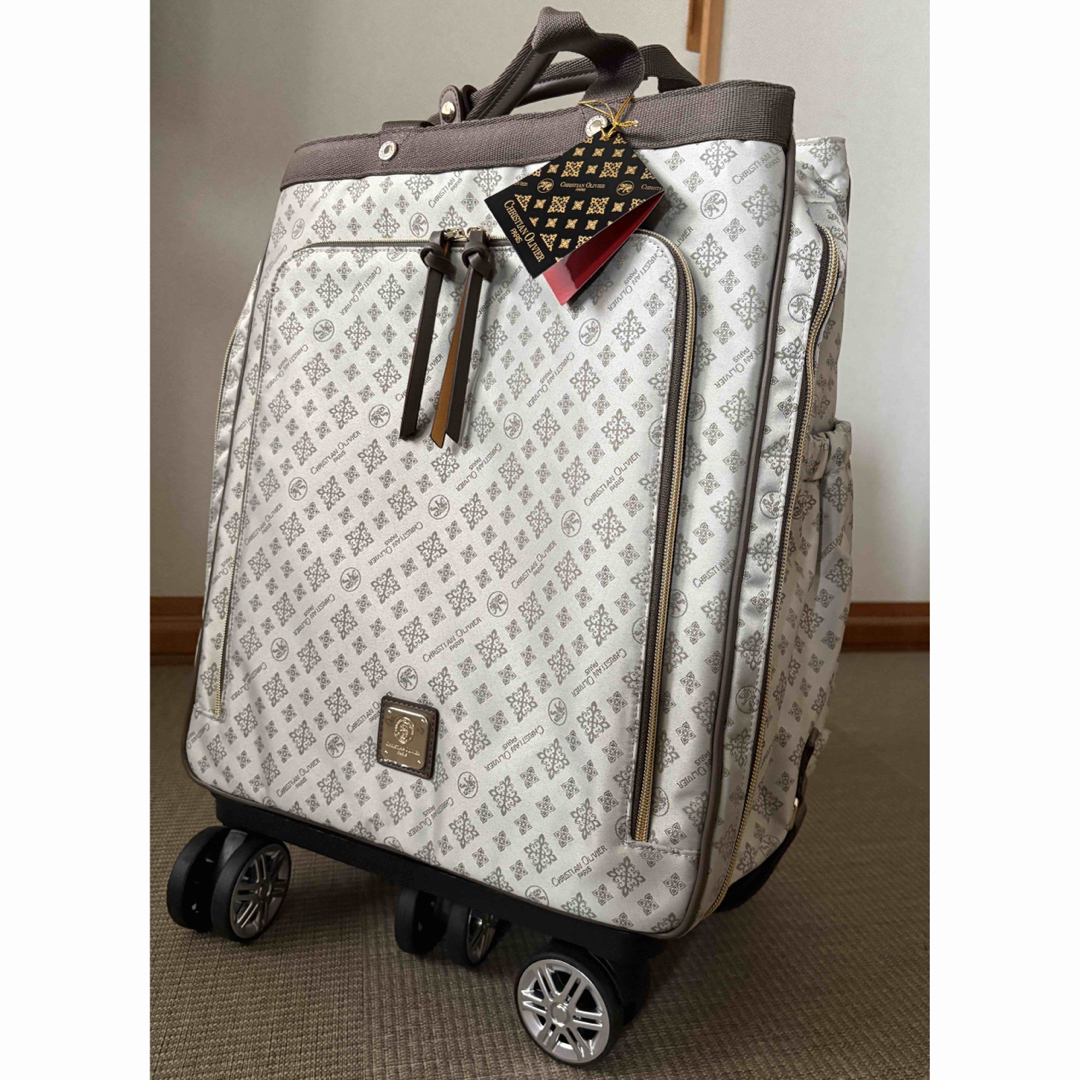 クリスチャン オリビエ】 撥水ジャガード脱着式5輪キャリーケース
