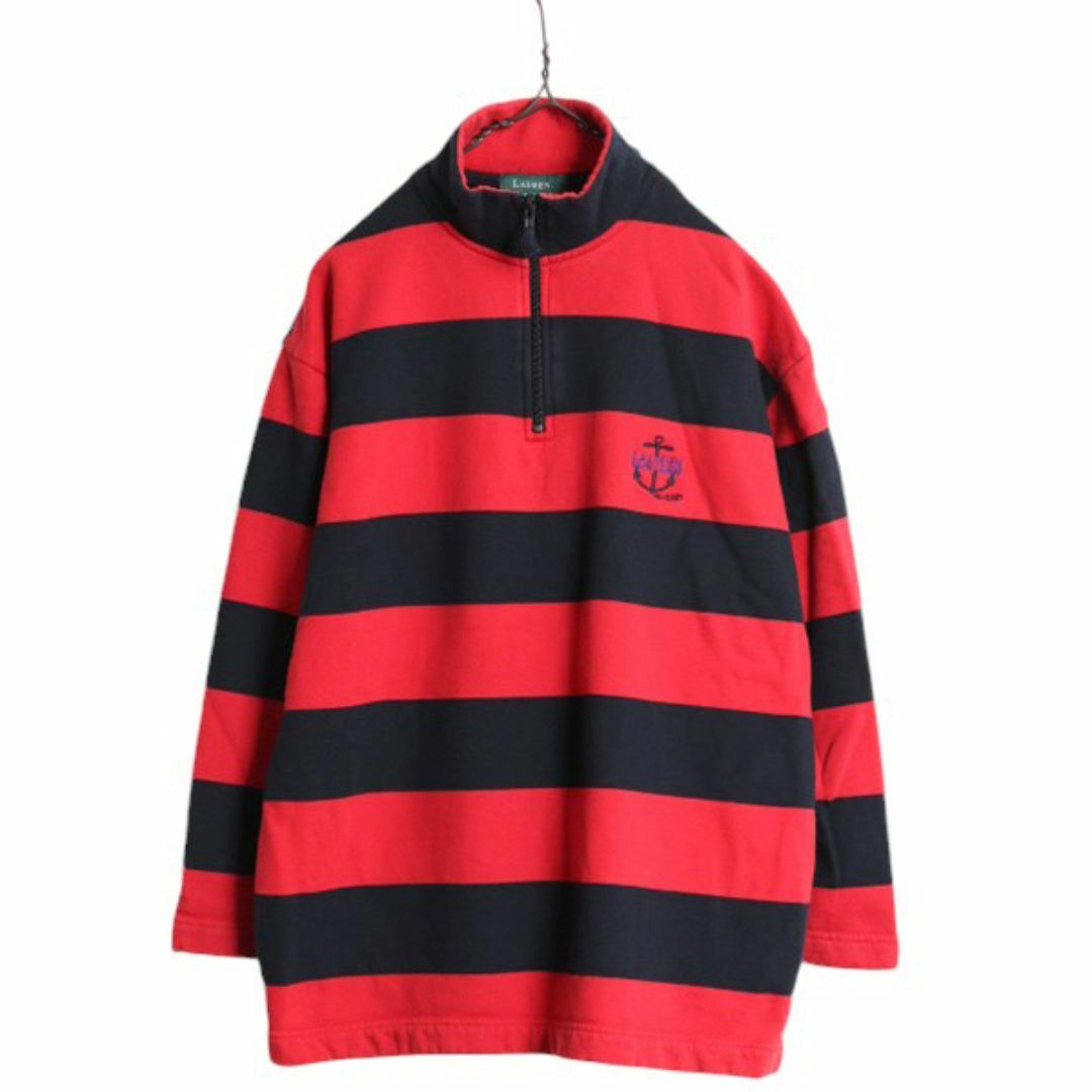 く*ふ様 90s Ralph Lauren ハーフジップ スウェットシャツ ダー 楽天