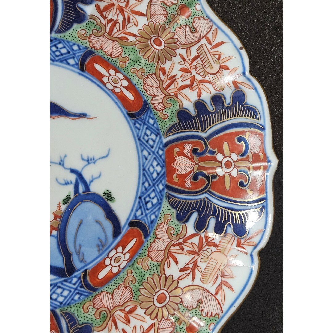 有田焼 - 上作品❗】江戸後期～明治初期 大聖寺伊万里 錦手金彩 菊紋花