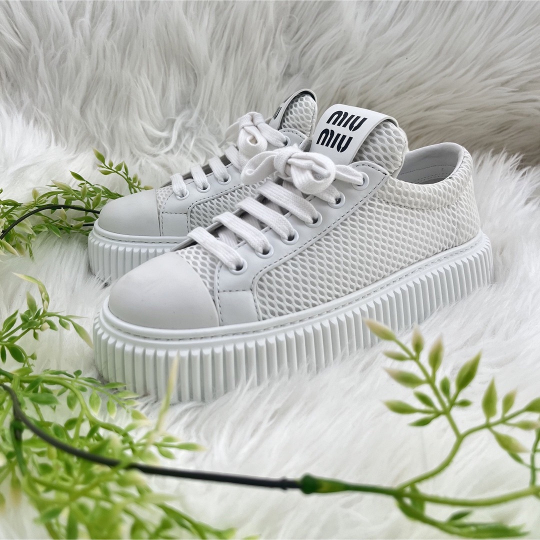 MIU MIU - miu miu ミュウミュウ メッシュ フラットフォーム