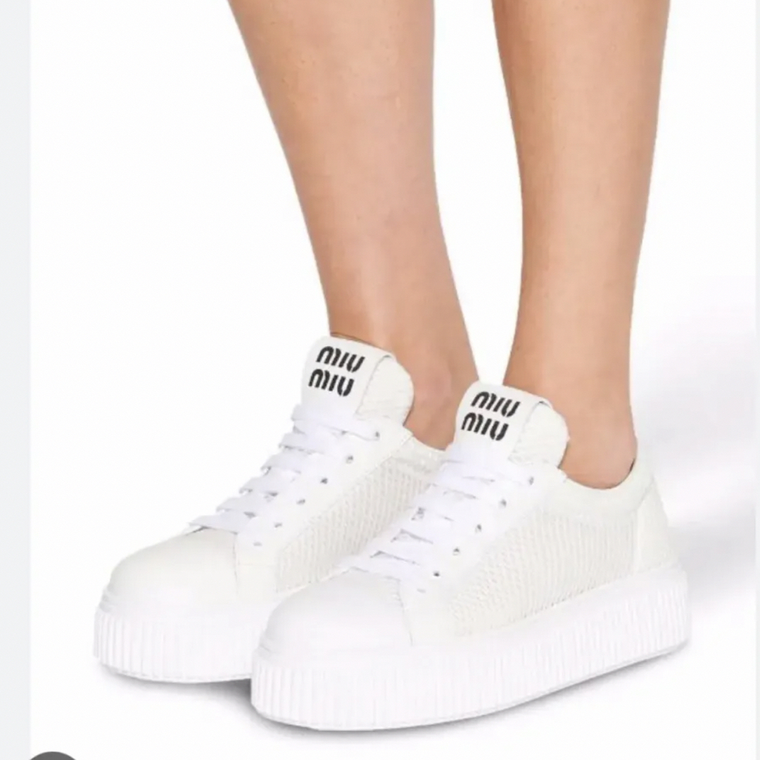 MIU MIU - miu miu ミュウミュウ メッシュ フラットフォーム