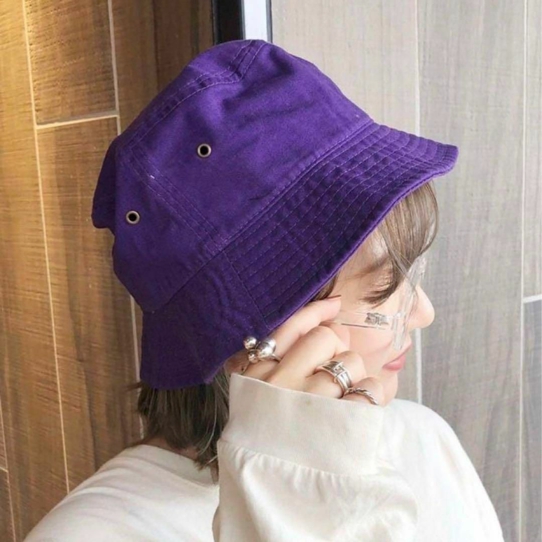 newhattan - NEWHATTAN かわいい 帽子 パープル バケハ バケットハット