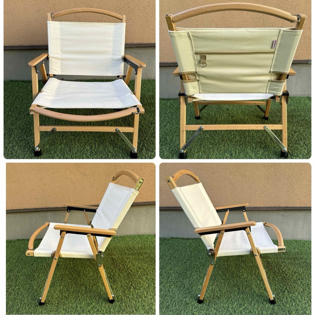 2個セット】Hilanderウッドフレームチェア コットンアイボリー