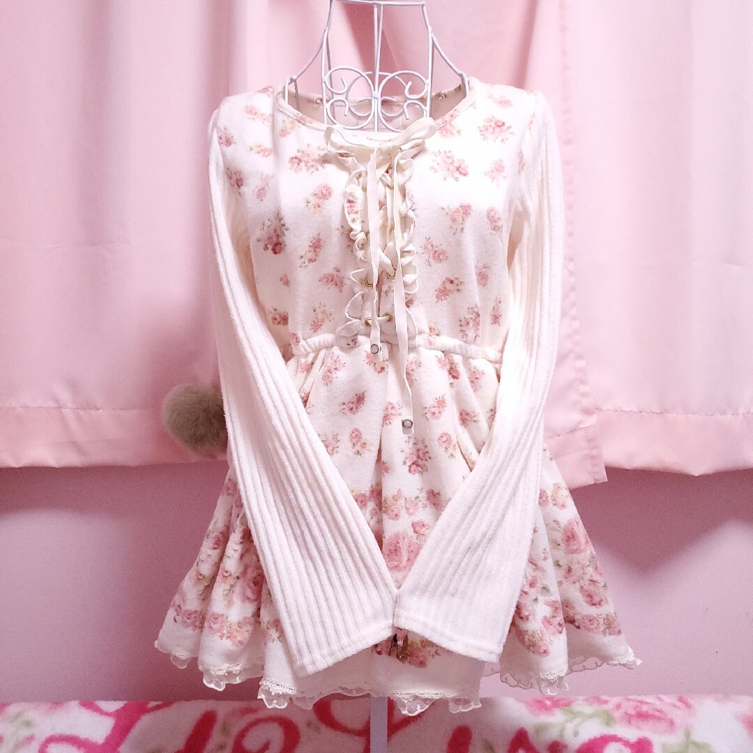 2000s 希少 LIZLISA コーラルピンク シフォンフリルチュニック 2000s