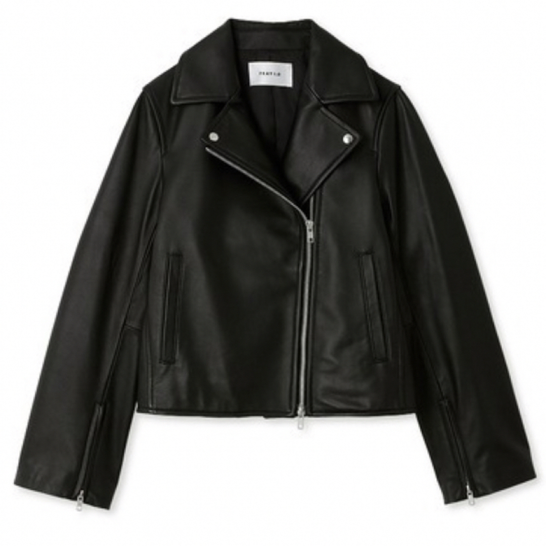 FRAY I.D - フレイアイディー ラムレザーライダースジャケット 黒の