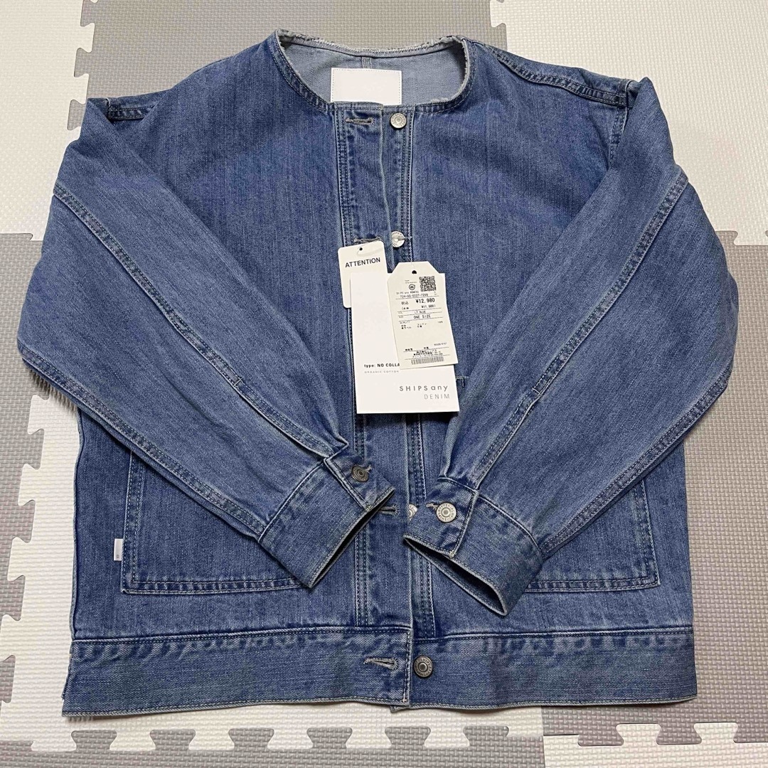 SHIPS - SHIPS any: ノーカラー デニム ブルゾンの通販 by mocamoca