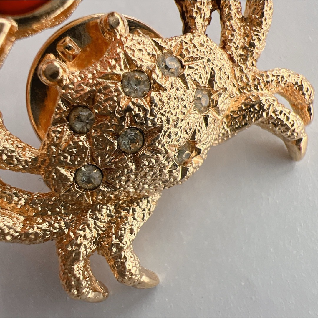 Christian Dior カニモチーフブローチGP ラインストーン