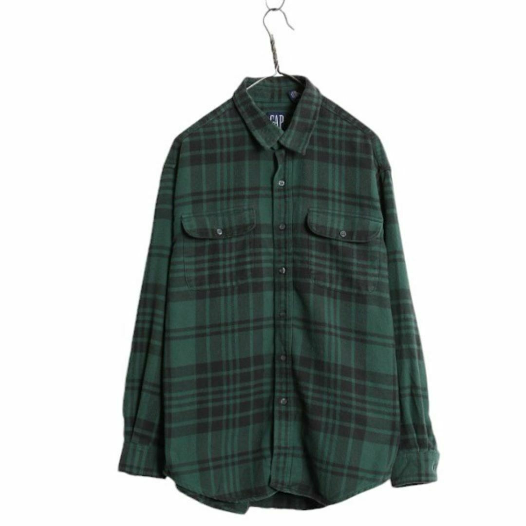 90s OLD GAP チェック ヘビー フランネル シャツ メンズ L / 90年代