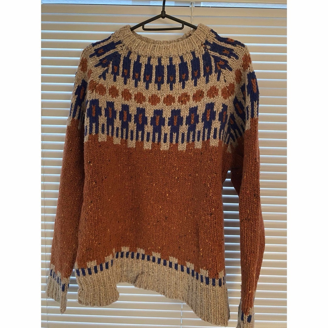 ANACHRONORM モヘア混 シャギーニット バイカラー 日本製 ニット