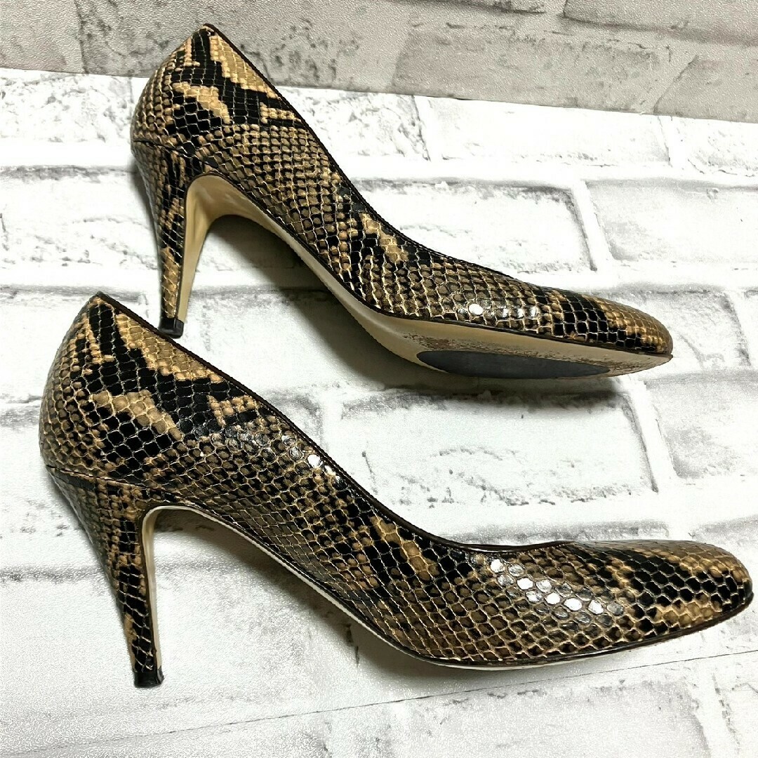 PELLICOペリーコ パイソン セットバックヒール パンプス37.5 - メルカリ