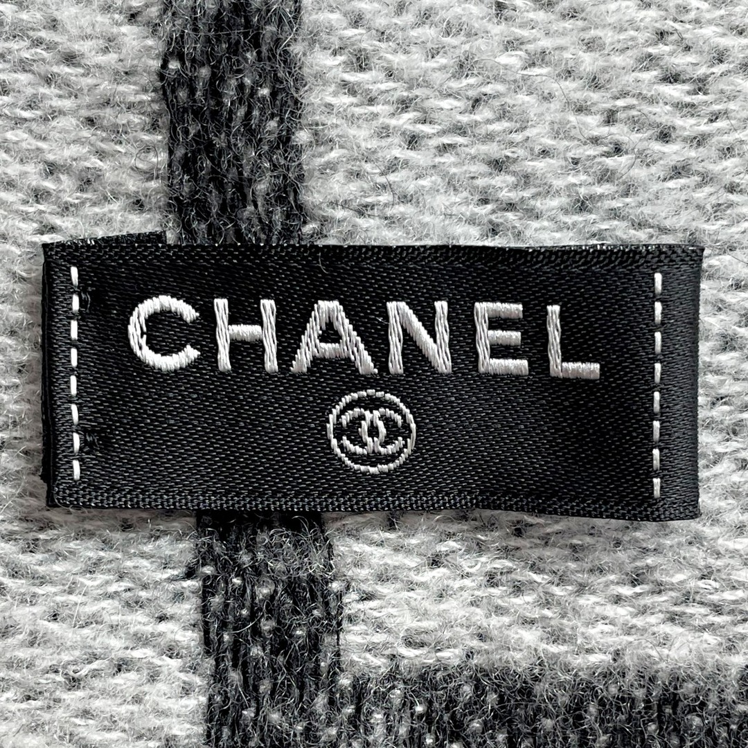 CHANEL - CHANEL シャネル ストール グレー ココマーク カシミヤ82