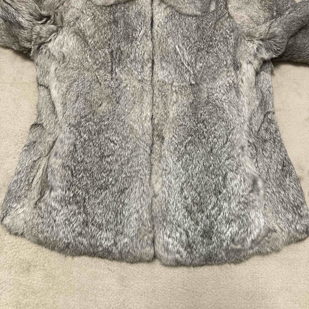 リアル ラビット ファー ジップアップ ジャケット Y2K 平成 ギャルの