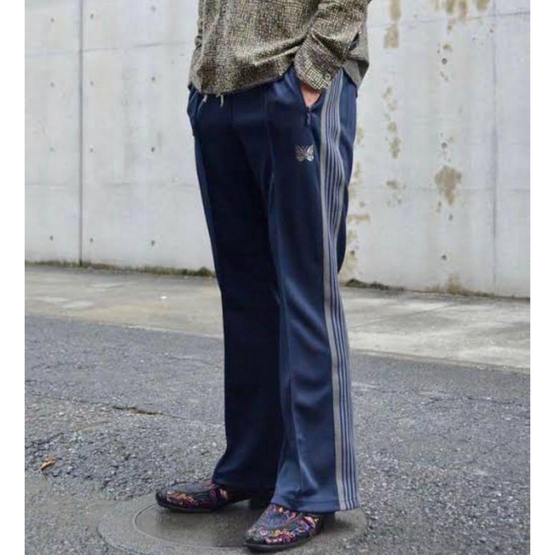 Needles - needles 21aw トラックパンツ ナロー ネイビー コムドット