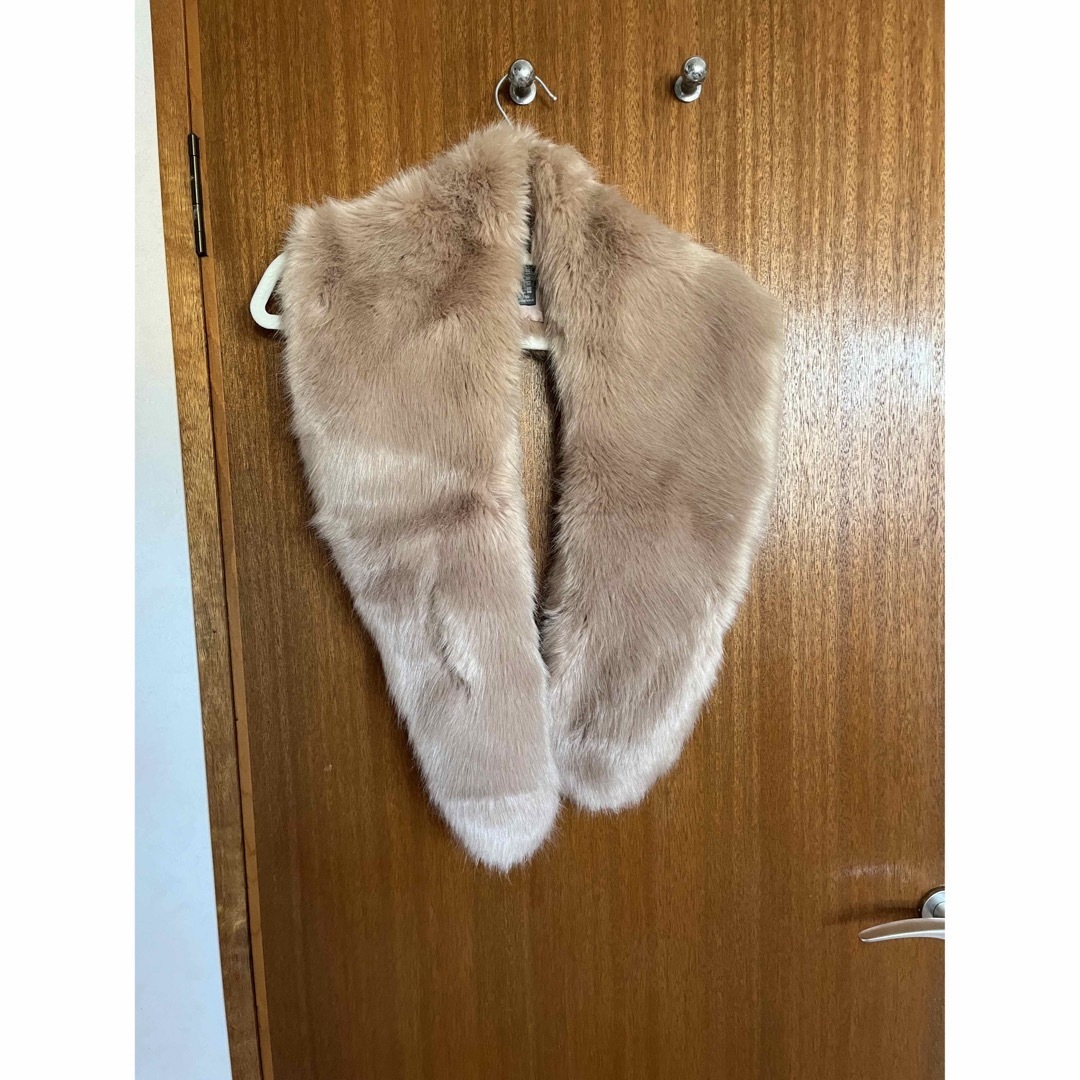 ZARA ZARAフェイクファーショール フェイクファー フリンジ付き