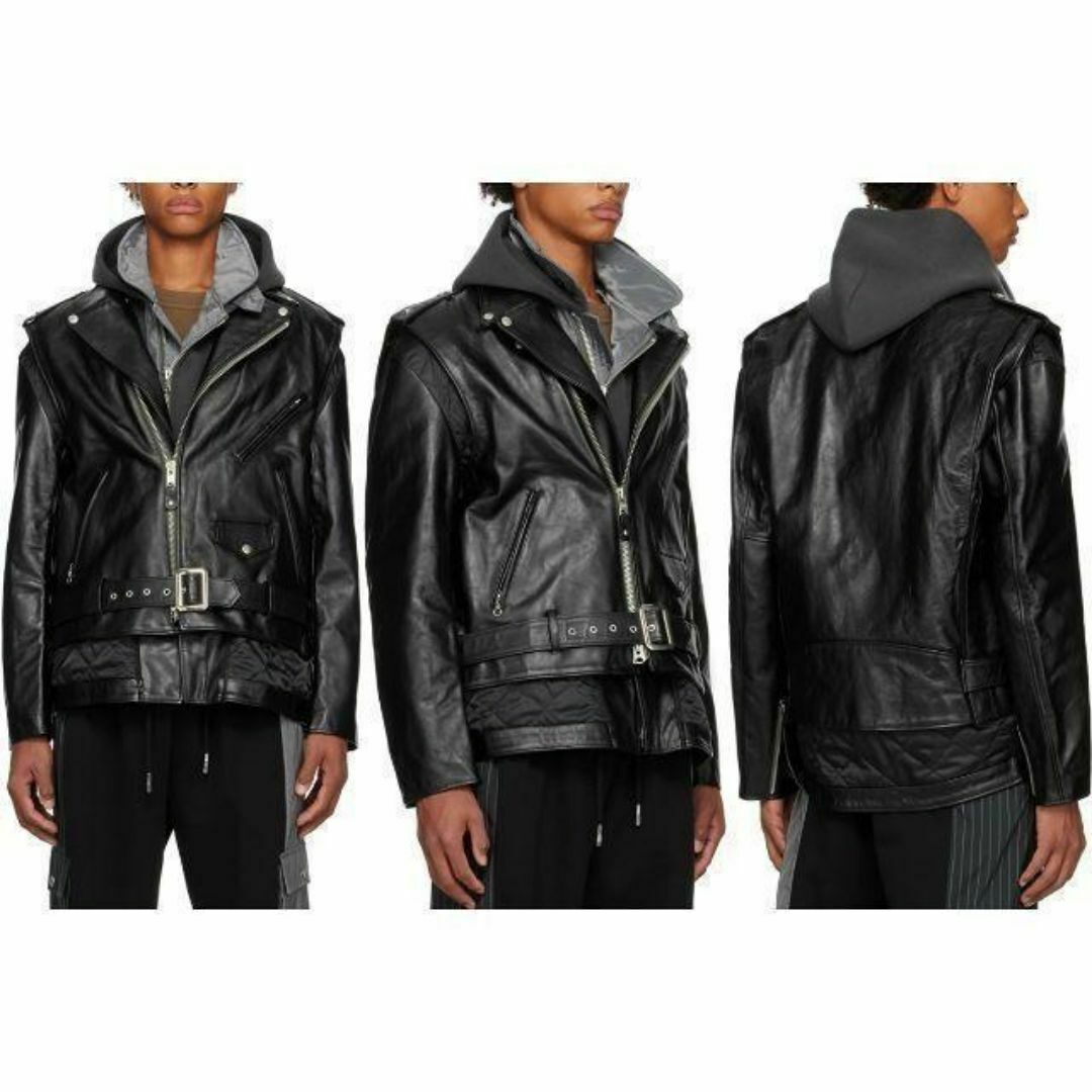 sacai - サイズ2 SACAI 22AW Schott レザーライダースジャケットの通販