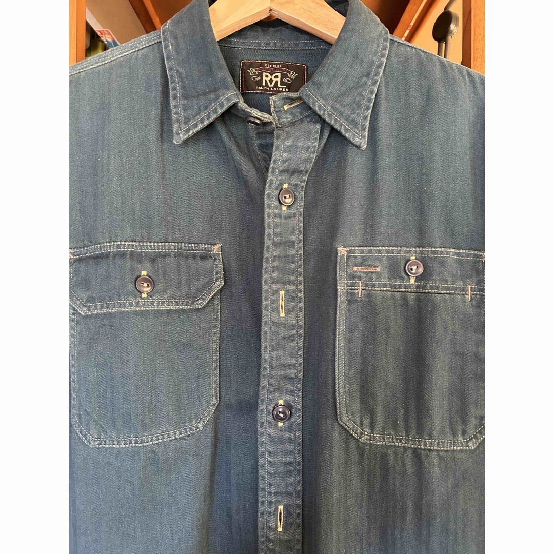 RRL - 【Mサイズ】RRL ダブルアールエル ヘリンボーン 刺繍 インディゴ