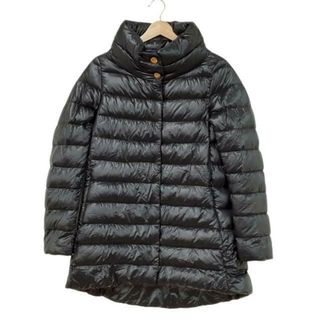 ヘルノHERNOダウンコート40シルクカシミヤフォックスファー