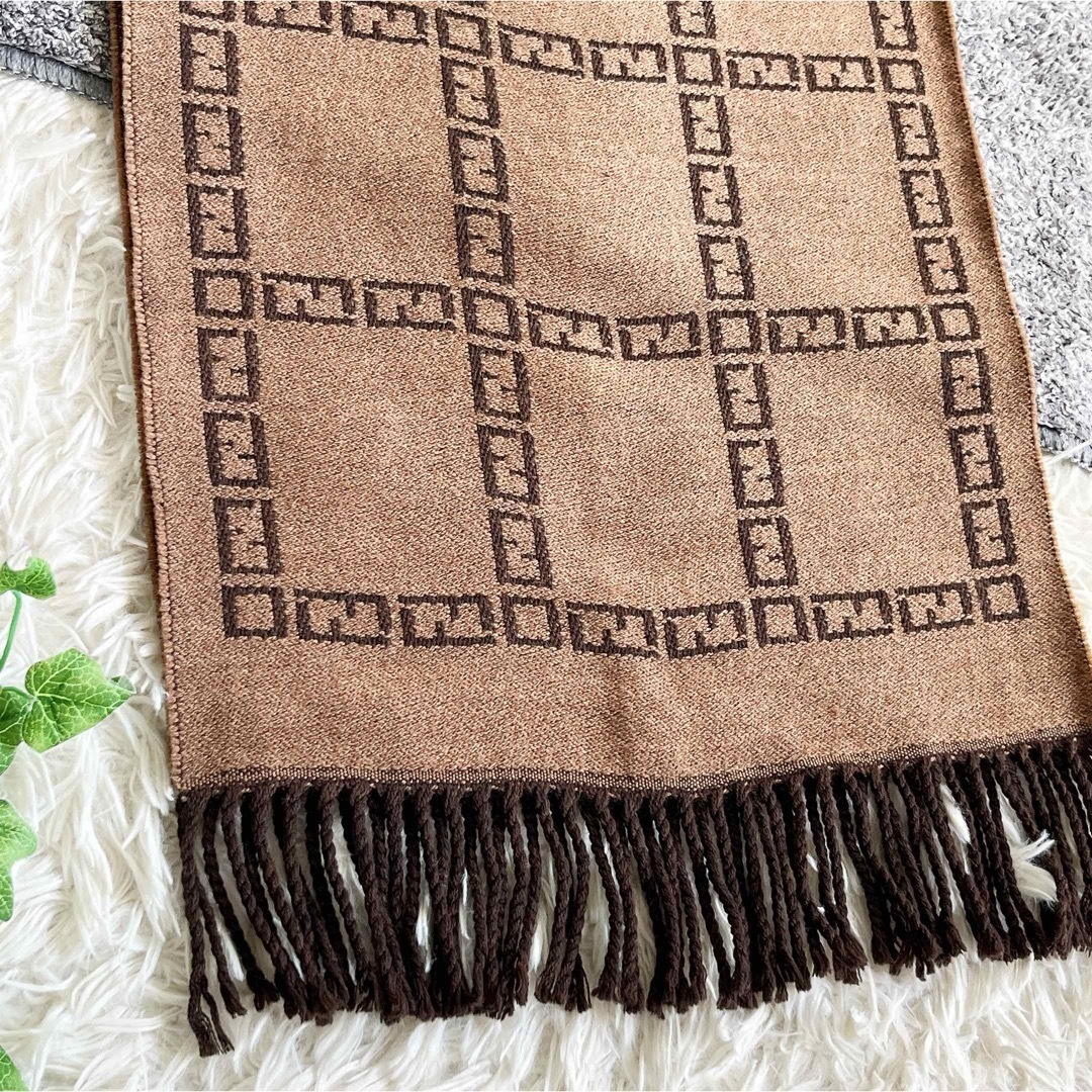 FENDI - FENDI フェンディ マフラー ズッカ柄 ロゴ入 ズーキーノ