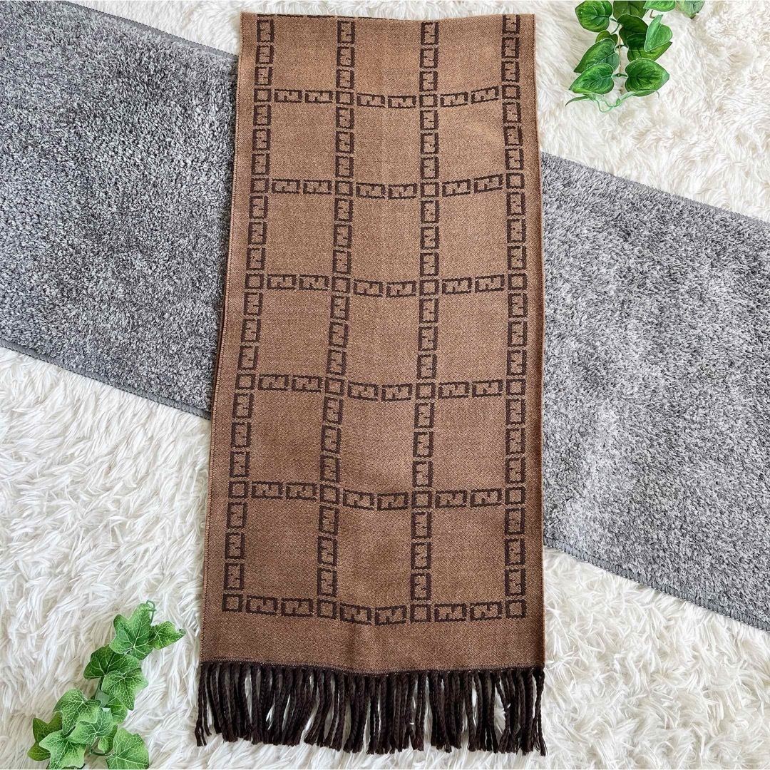 FENDI - FENDI フェンディ マフラー ズッカ柄 ロゴ入 ズーキーノ