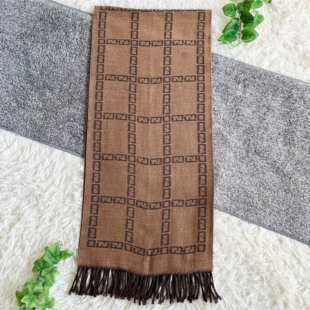 FENDI - FENDI フェンディ マフラー ズッカ柄 ロゴ入 ズーキーノ