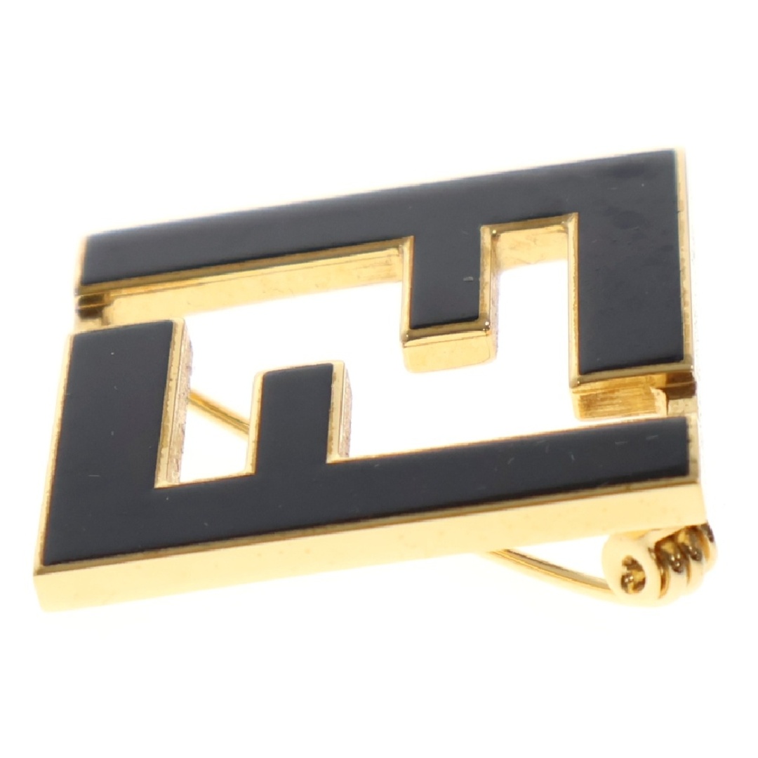 FENDI - FENDI フェンディ FFロゴ フォーエバー ブローチ ブラック
