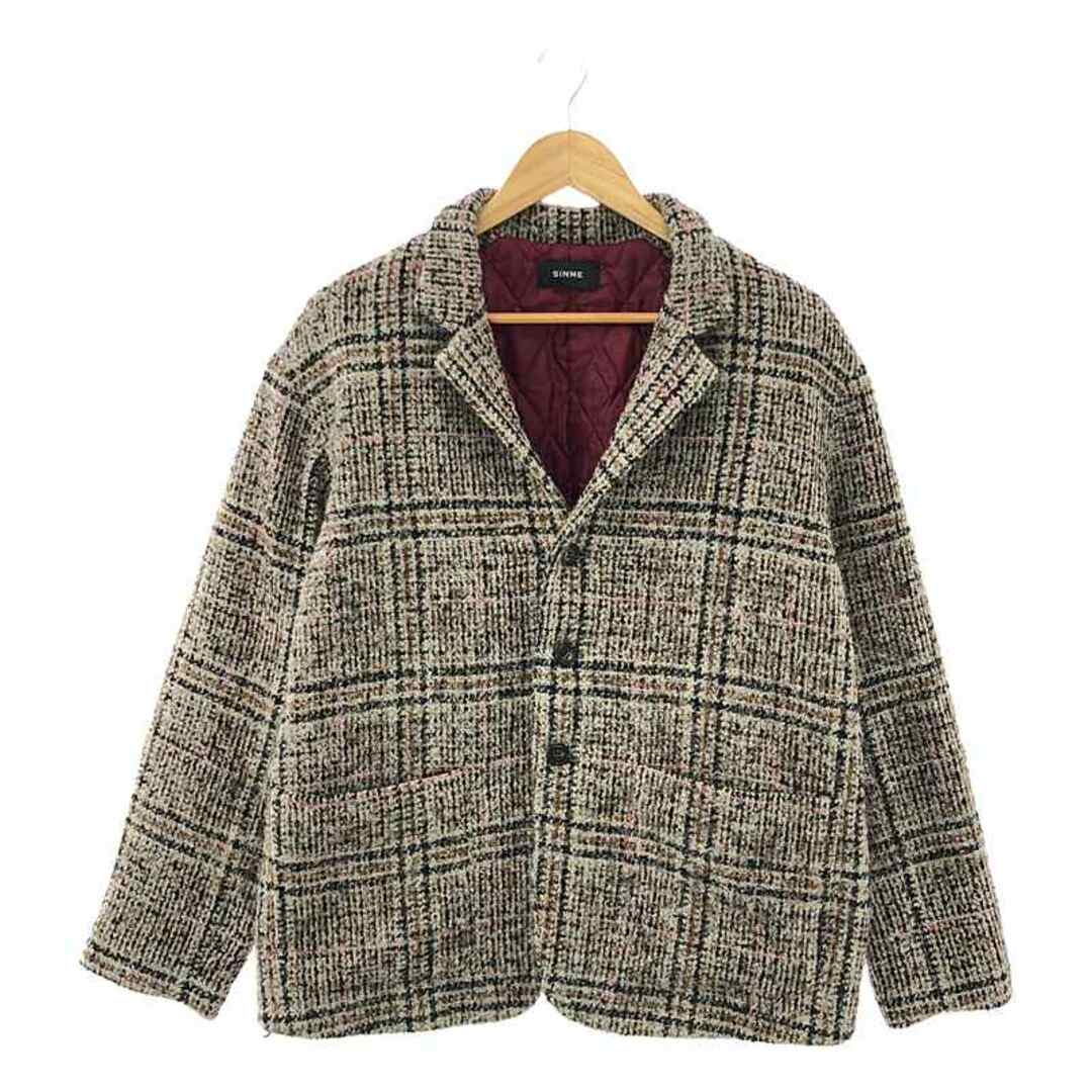 SINME / シンメ | ウール ツイード パデットジャケット / キルティング