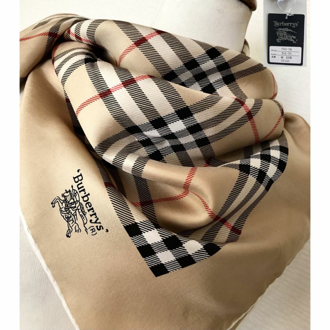 BURBERRY - 新品未使用 人気【Burberrys】バーバリーズ ☆大判 シルク