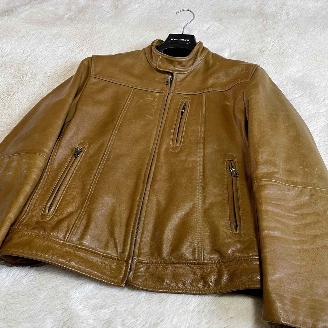 UNIQLO - 希少 オールド ユニクロ UNIQLO キャメル シングル レザー