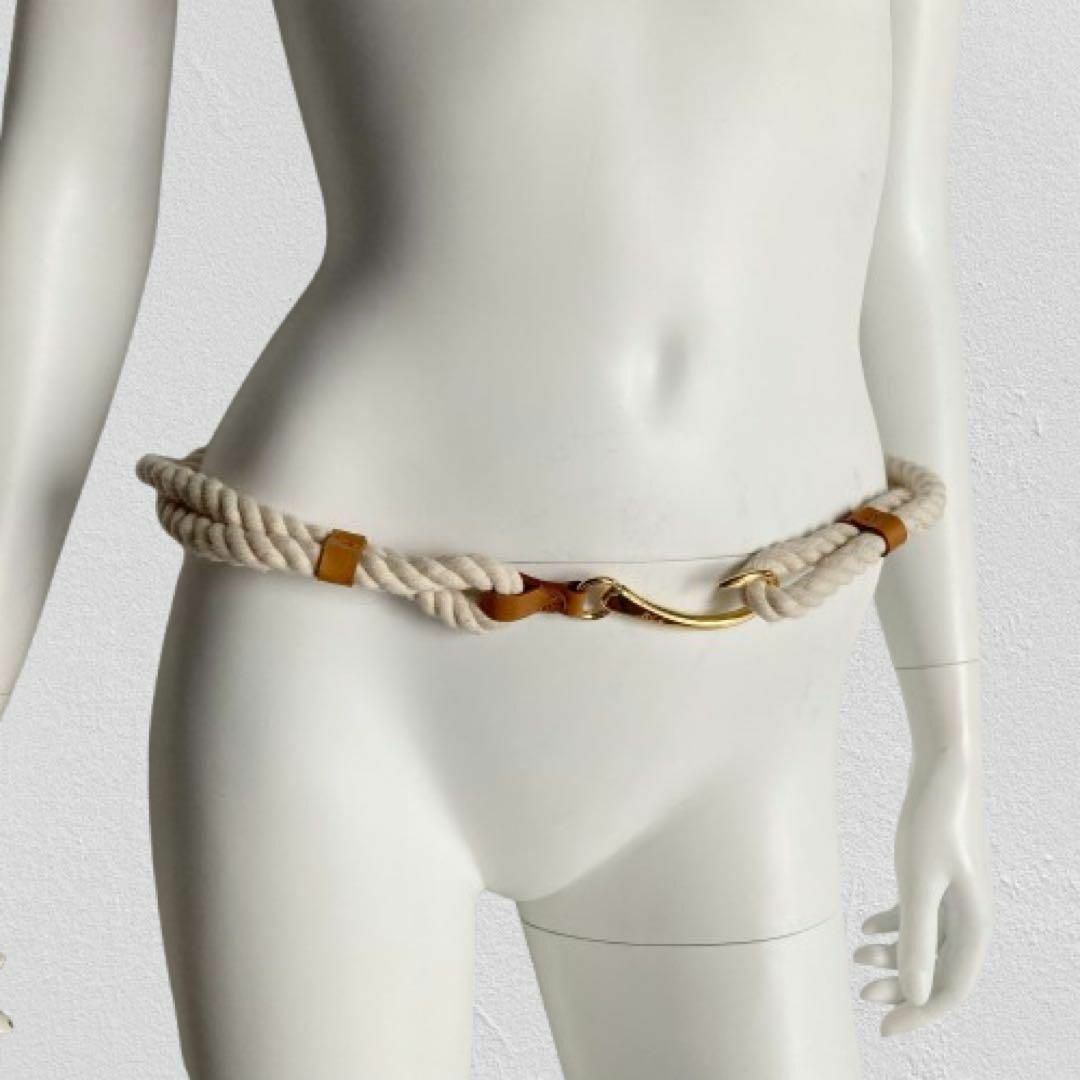 Ralph Lauren - ラルフローレン コットンロープベルト 紐ベルト レザー