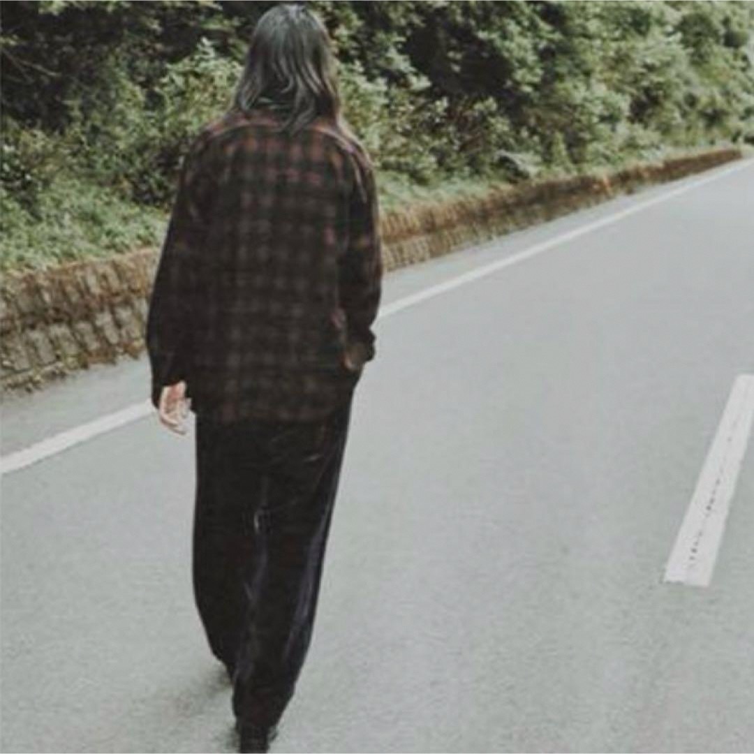 COMOLI - COMOLI ウールチェックオープンカラーシャツ カシミヤ混