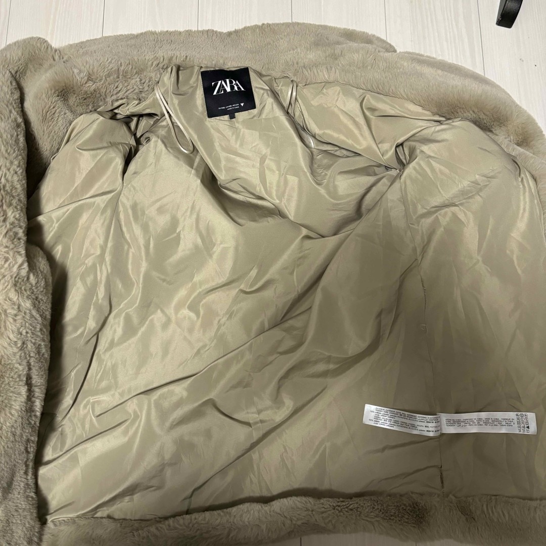 ZARA - 訳あり ZARA フェイクファー コート ベージュ ジャケット