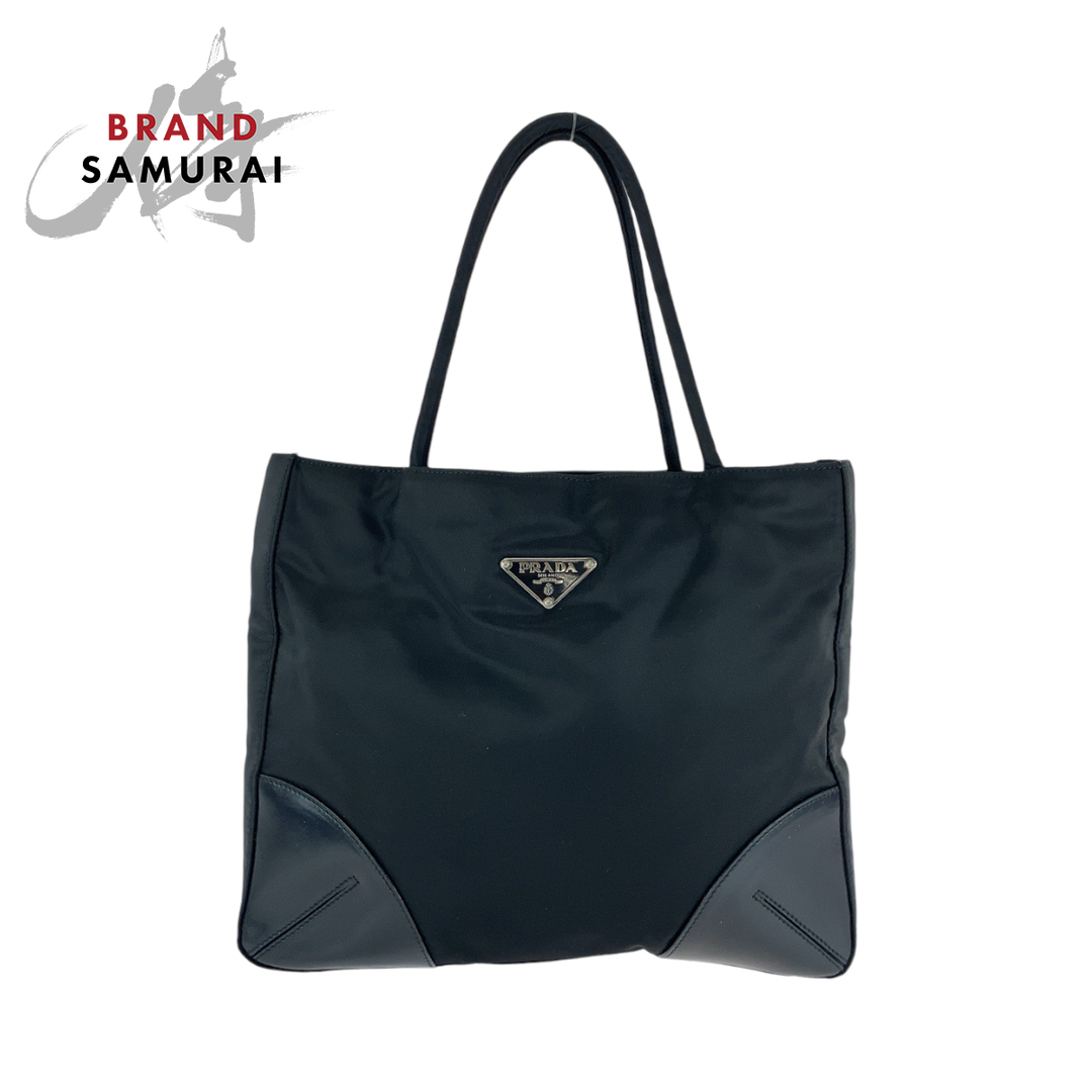 美品 PRADA プラダ デカ ロゴプレート トートバッグ 大容量 希少訳あり