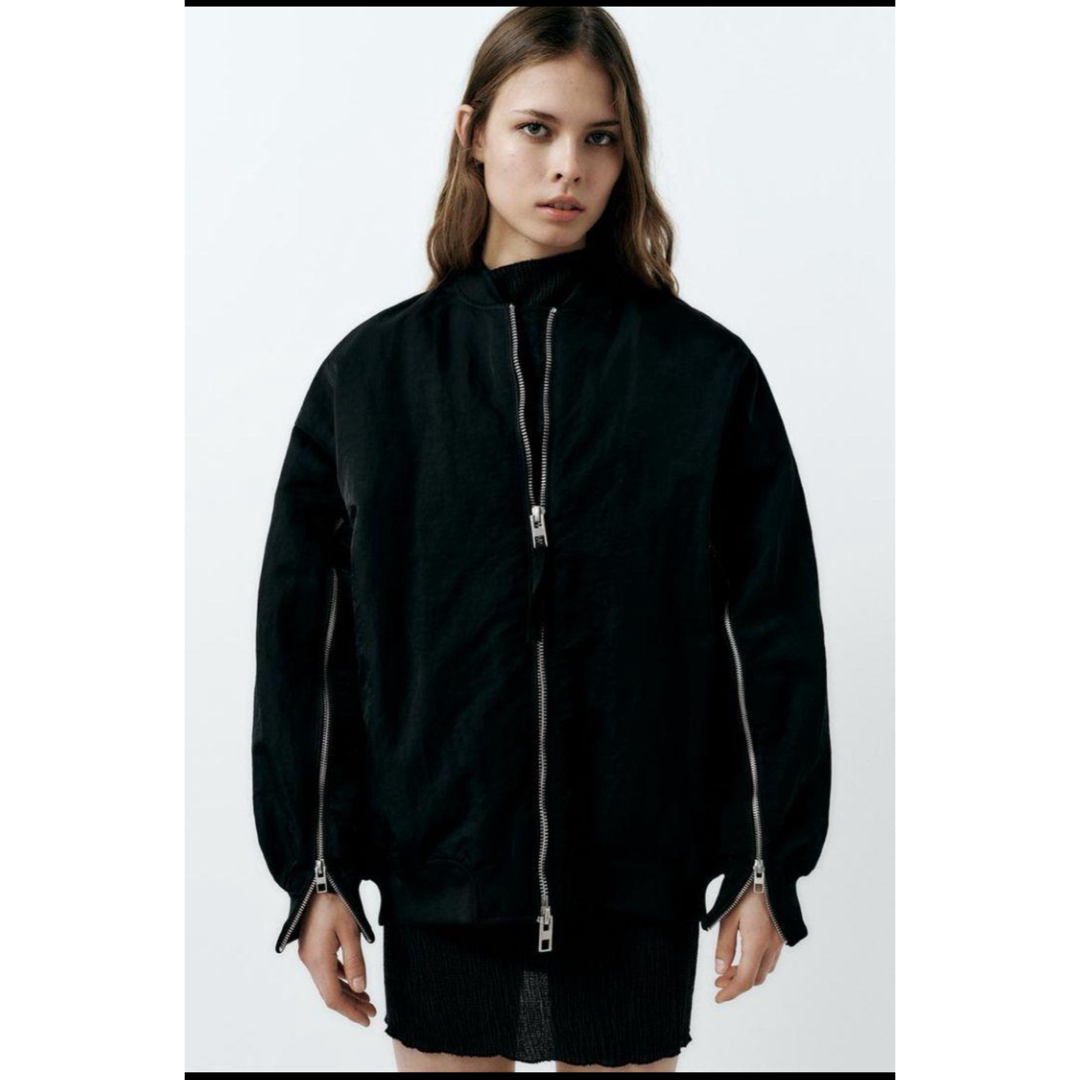 ZARA - ZARA オーバーサイズナイロンボンバージャケット MA-1 ザラの