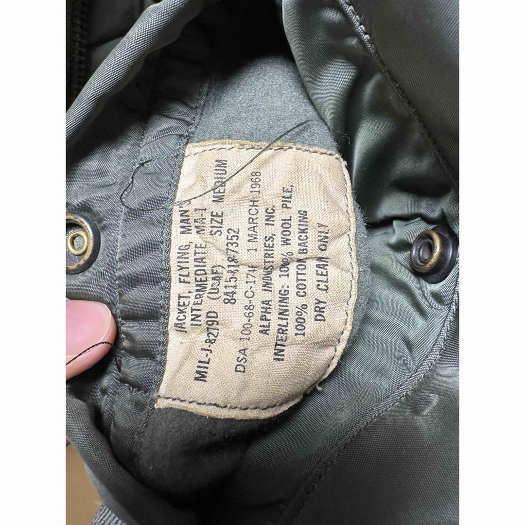 ALPHA INDUSTRIES - 【60s】ALPHA社製 米軍実物 MA-1 MEDIUM 1968年