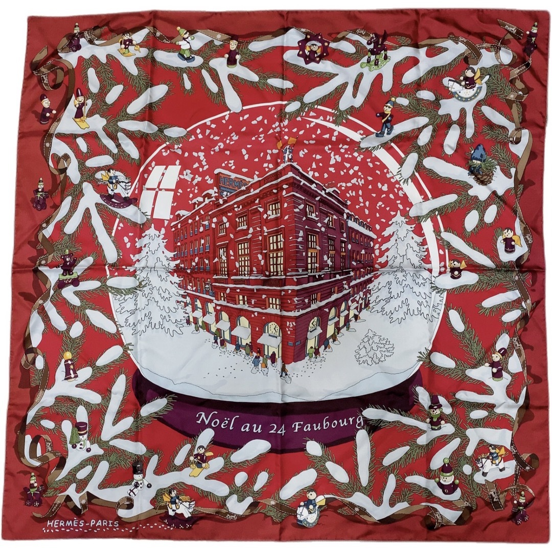 HERMES - 希少カラー エルメス スカーフ カレ90 フォーブル24番地の