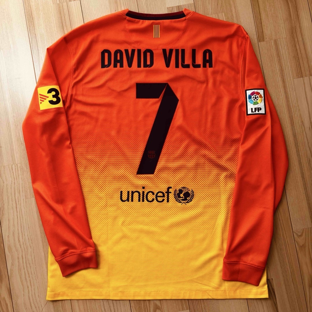 レア長袖！美品】バルセロナ 12/13 ビジャ Lサイズ