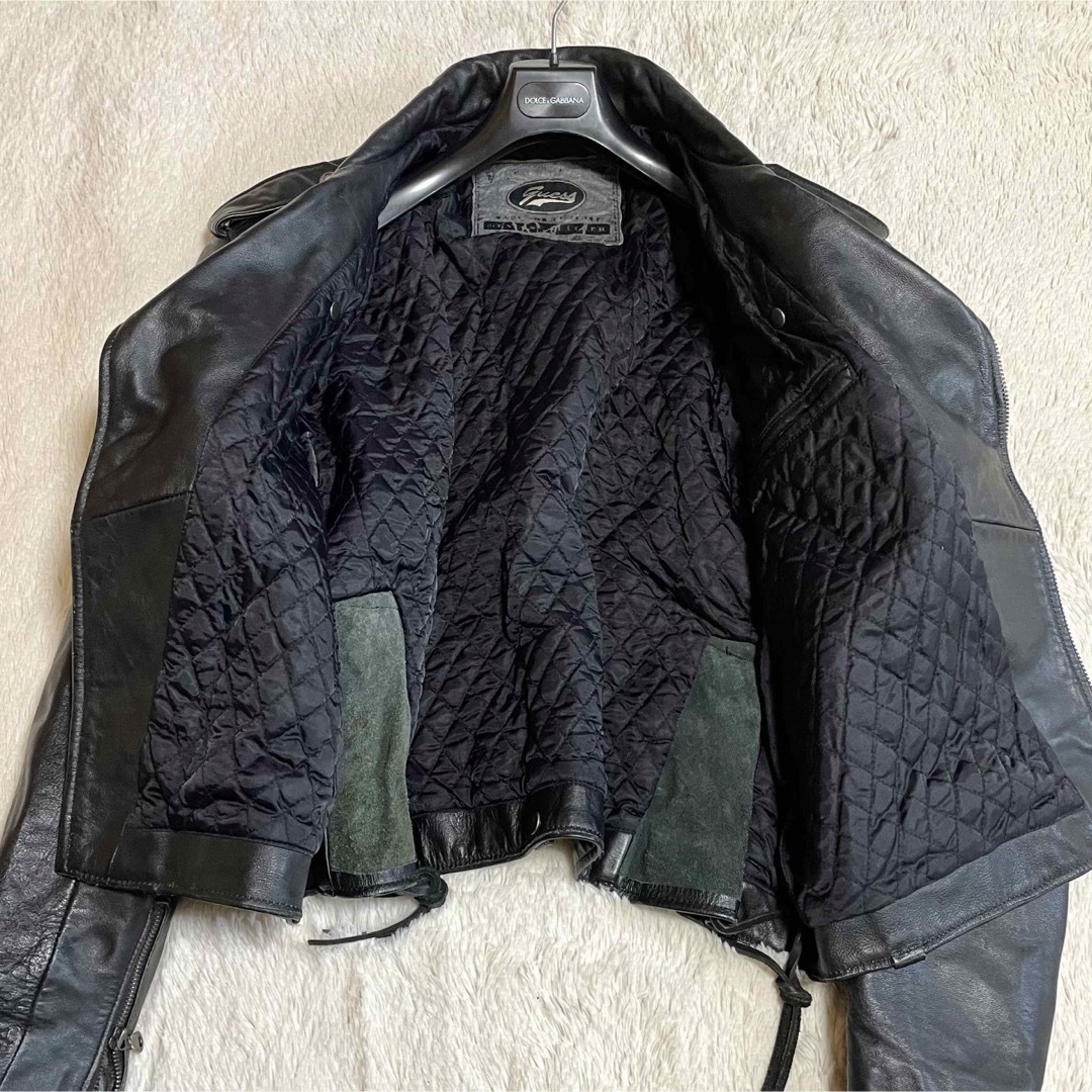 GUESS - 希少 GUESS ゲス 90s 本革 ダブルライダース レザージャケット