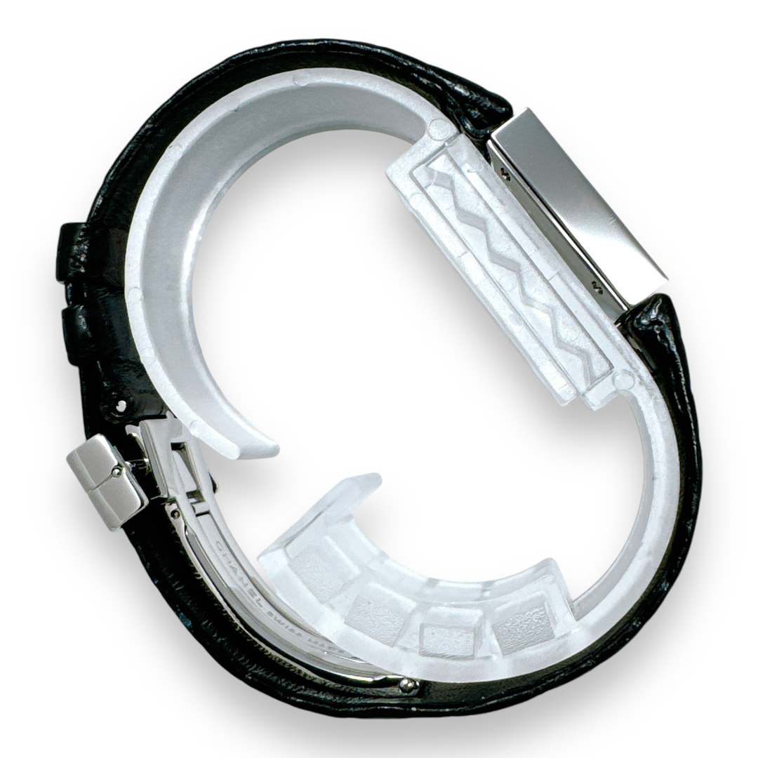 CHANEL - シャネル マトラッセ クォーツ 革ベルト レザー 黒 ブラック