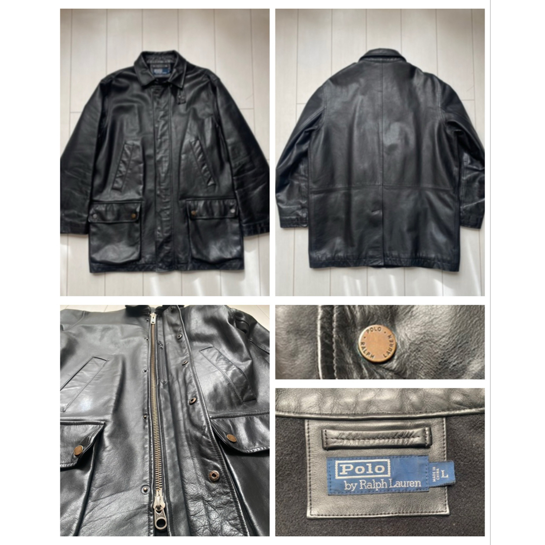 POLO RALPH LAUREN - 美品 90s polo Ralph Lauren レザー ジャケット