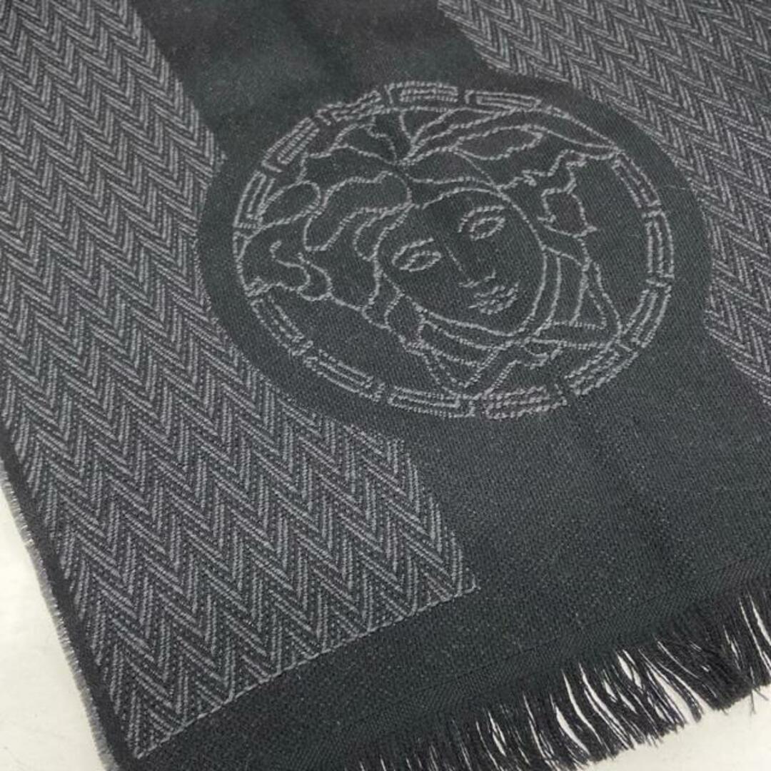 VERSACE - VERSACE(ヴェルサーチ) マフラー - 黒×ダークグレー