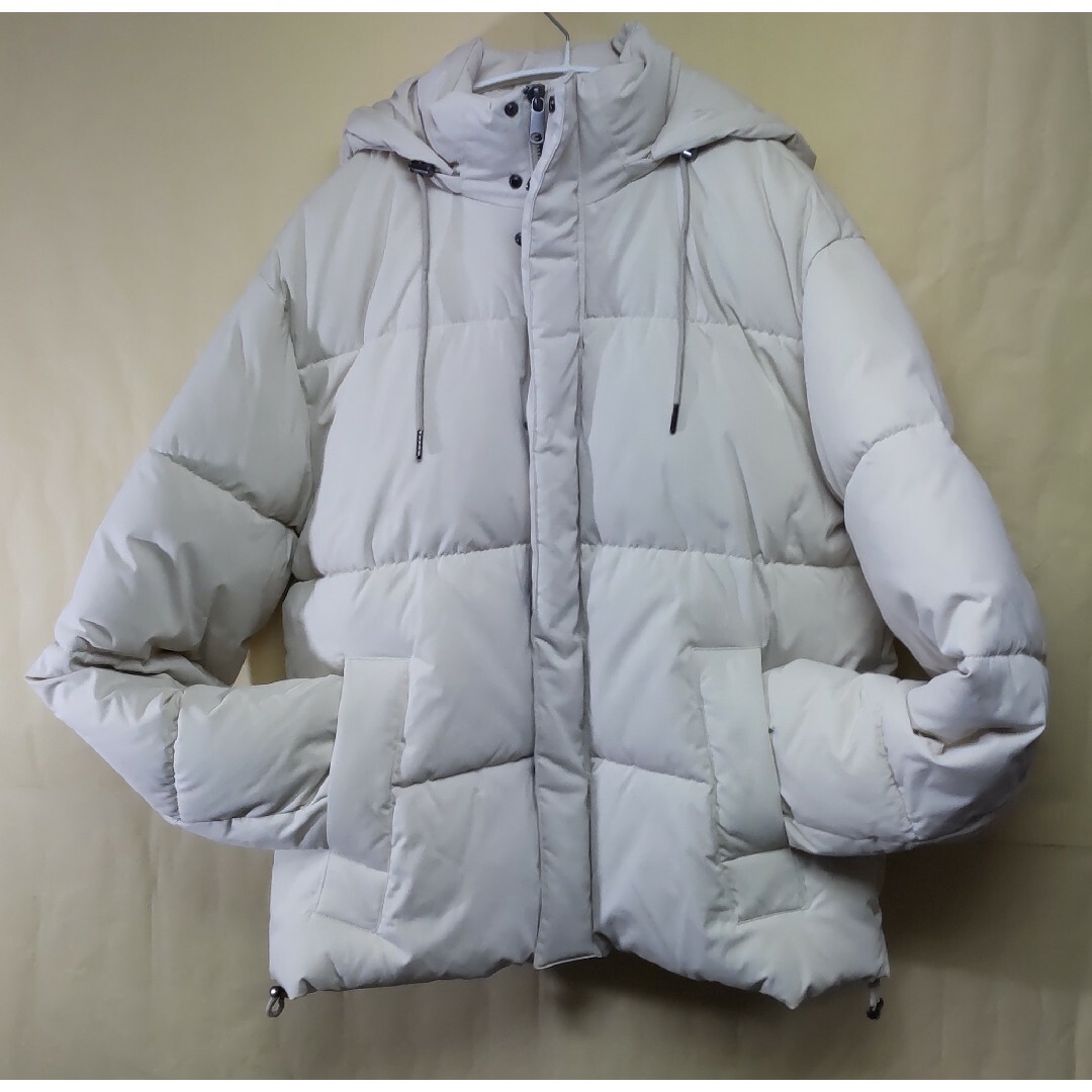 ZARA - 【最終値下げ】ZARAダウン 中綿 フード 白 ホワイト L アウター
