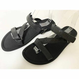 ルイヴィトンレザー ミュール スライドサンダル シルバー 9