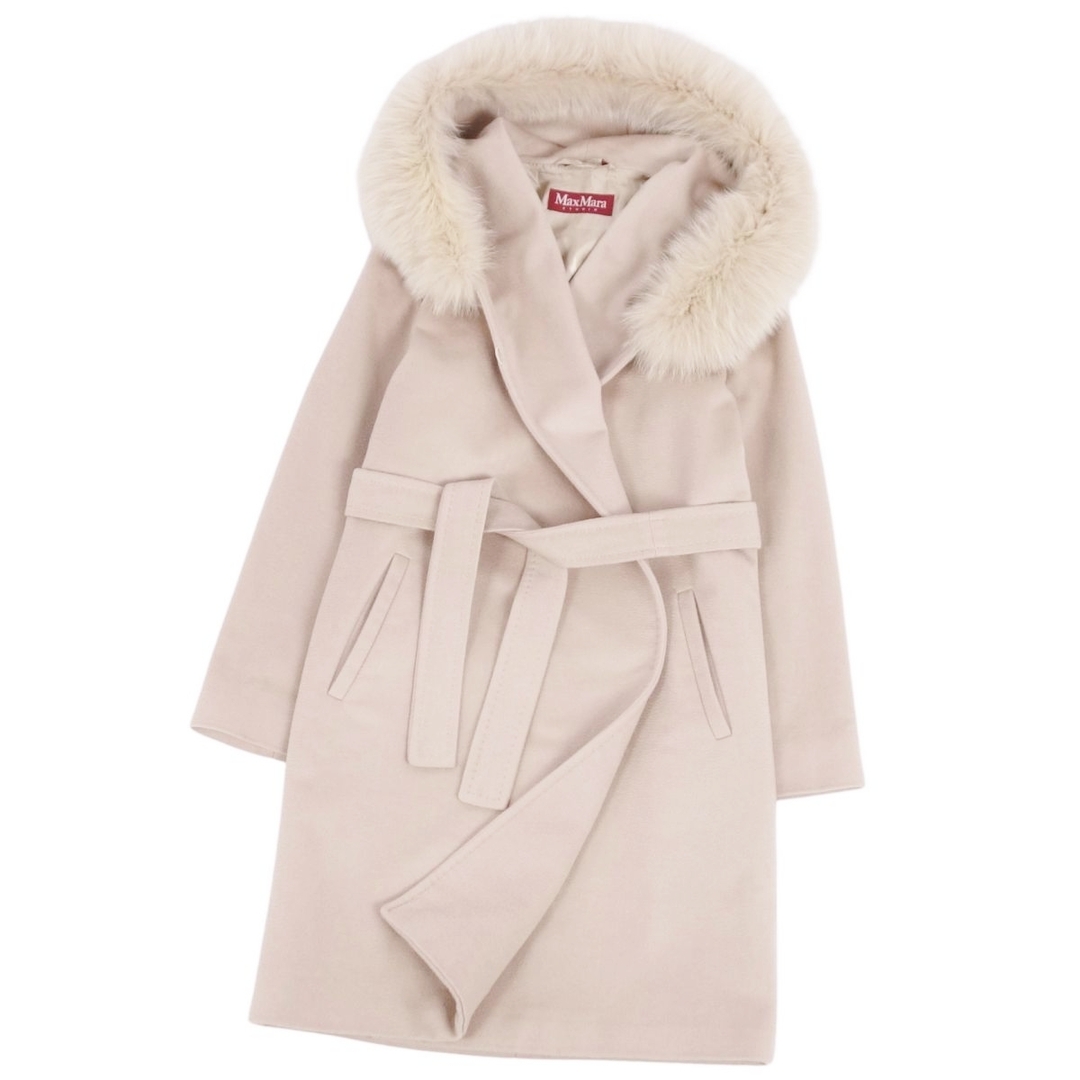 Max Mara - マックスマーラ Max Mara コート ラップコート フード付き