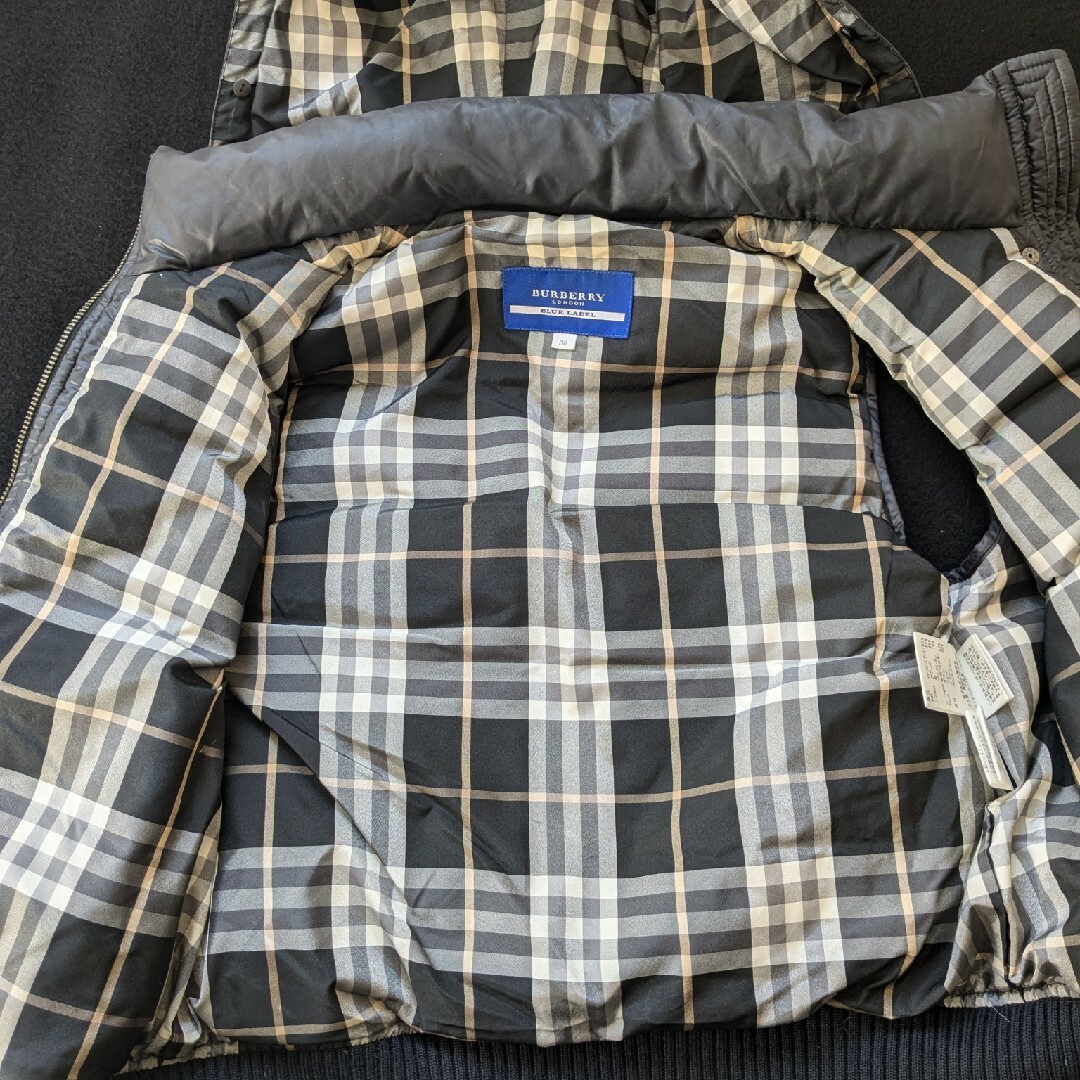 BURBERRY BLUE LABEL - バーバリーブルーレーベル ダウンベスト 黒色