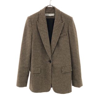 ZARA - ザラ ウールブレンド 千鳥格子 テーラードジャケット XS